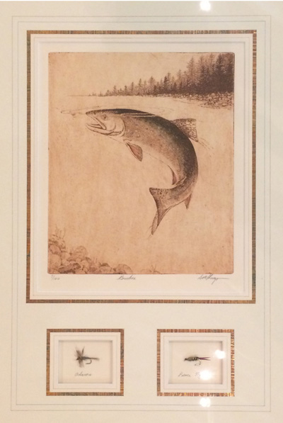 Brookie (with flies)