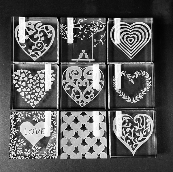 Bud Vases: Love Hearts