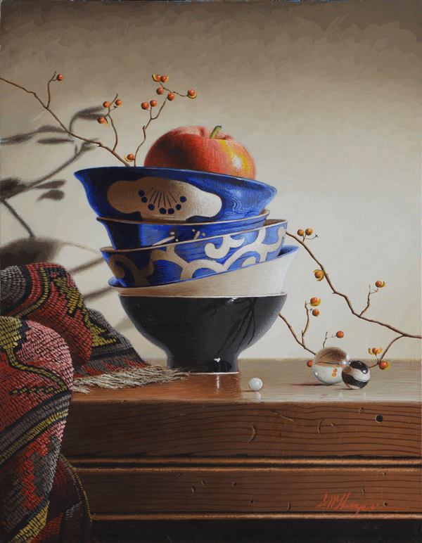 White Bowl with Bittersweet