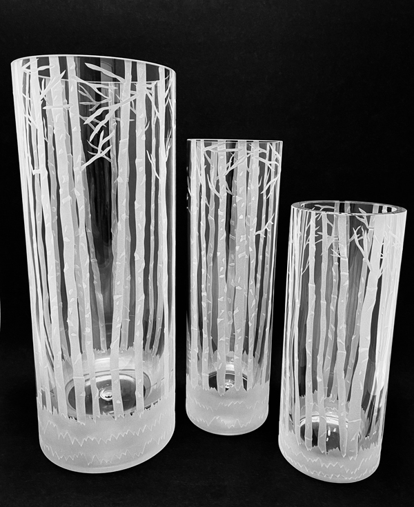 Aspen Tree Cylinder Vases