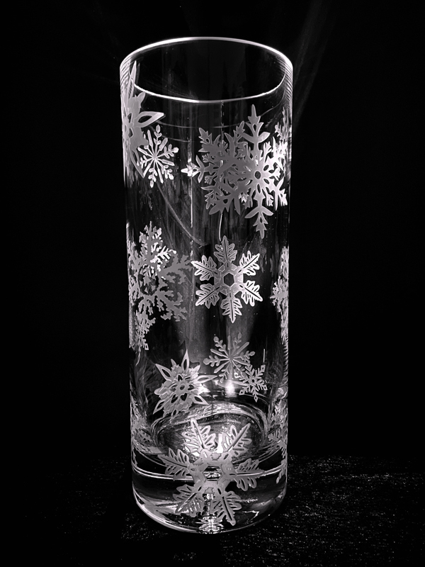 Snowflake Cylinder Vase