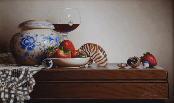 Still Life with Wine and Nautilus