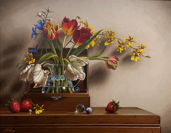 Dancing Ladies with Handblown Glass