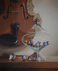 Still Life with Marbles and Pearls